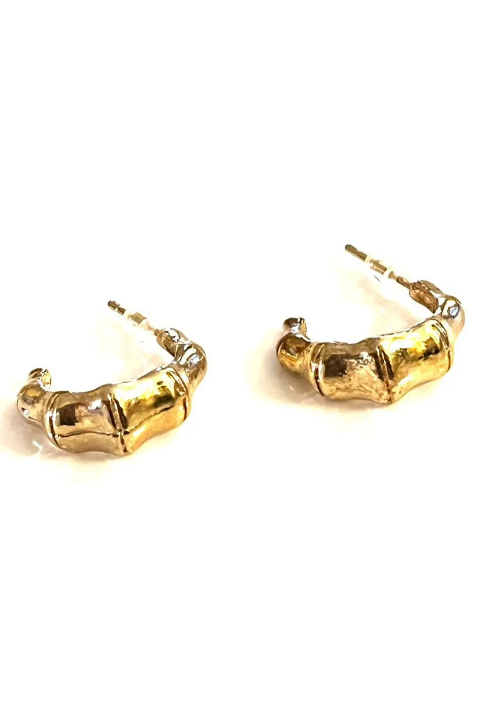 Structured Gold Earrings - Trio Earrings