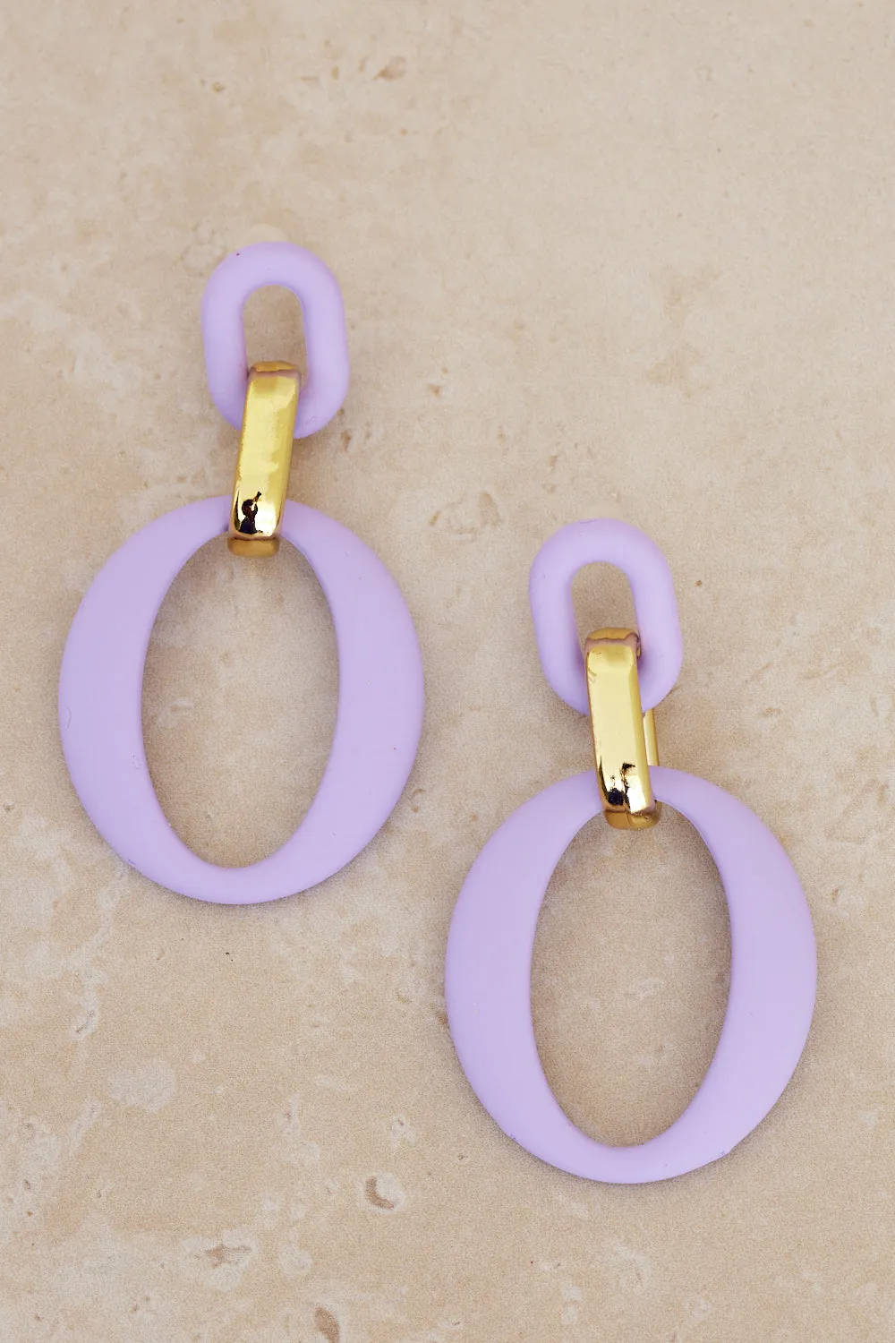 Syme Drop Earrings - Purple