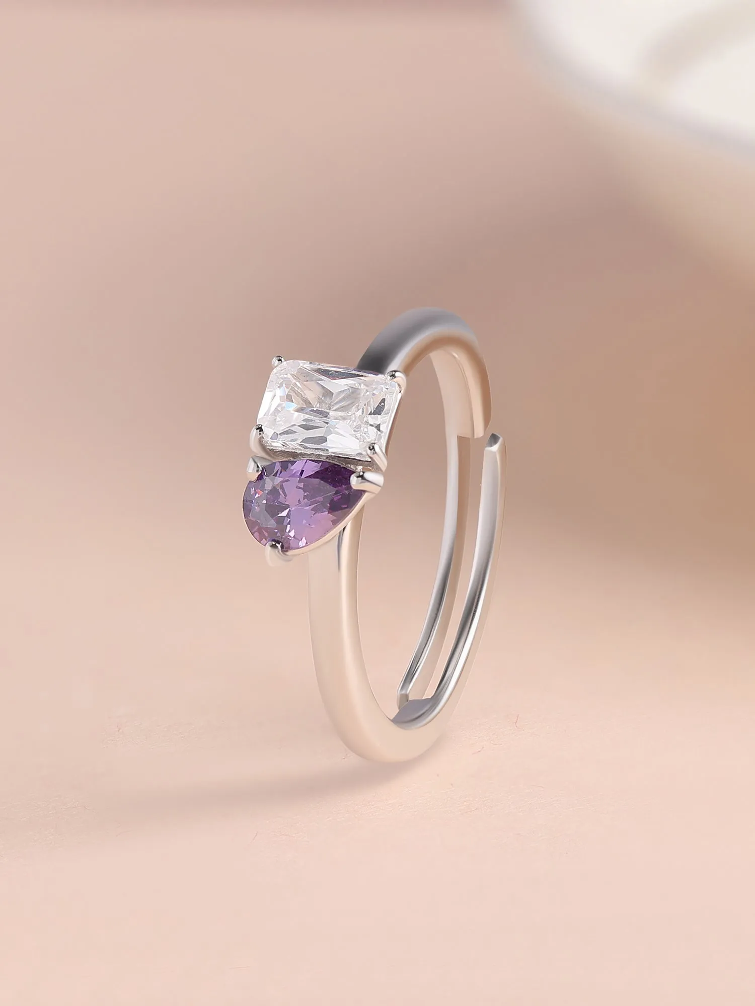 Toi Et Moi Amethyst Valentine Ring