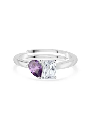 Toi Et Moi Amethyst Valentine Ring