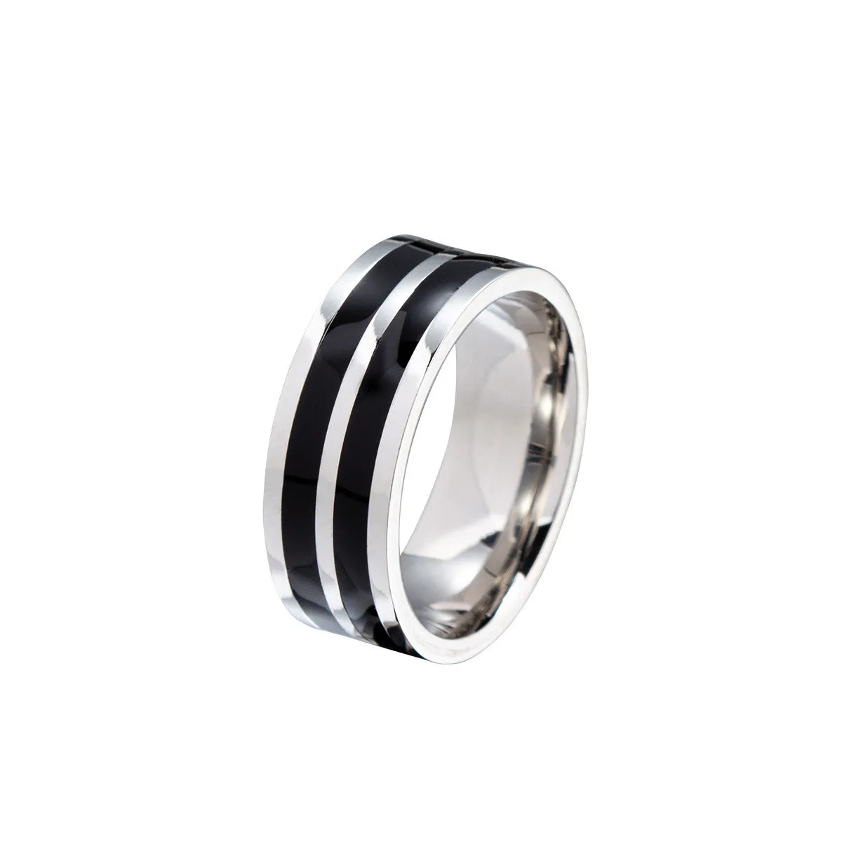 Trendy Titanium Steel Rings Set for Couples - Unique Japanese and Korean Inspired Design