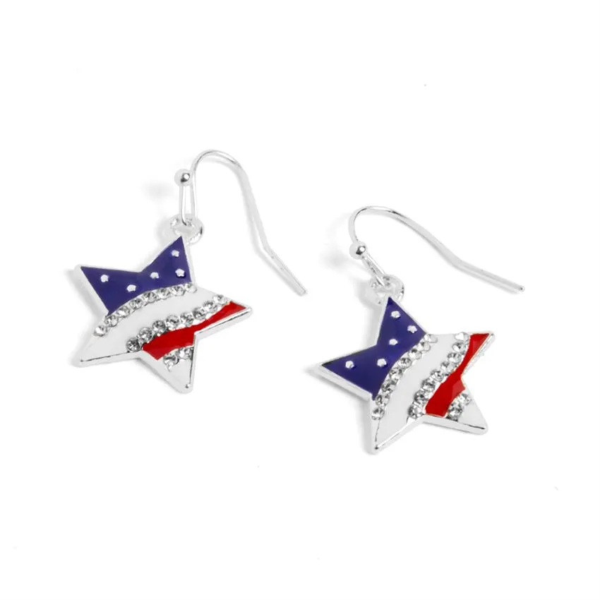 USA Star Earrings