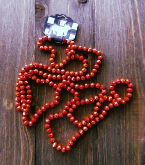 Vibrant Red Beaded Necklace