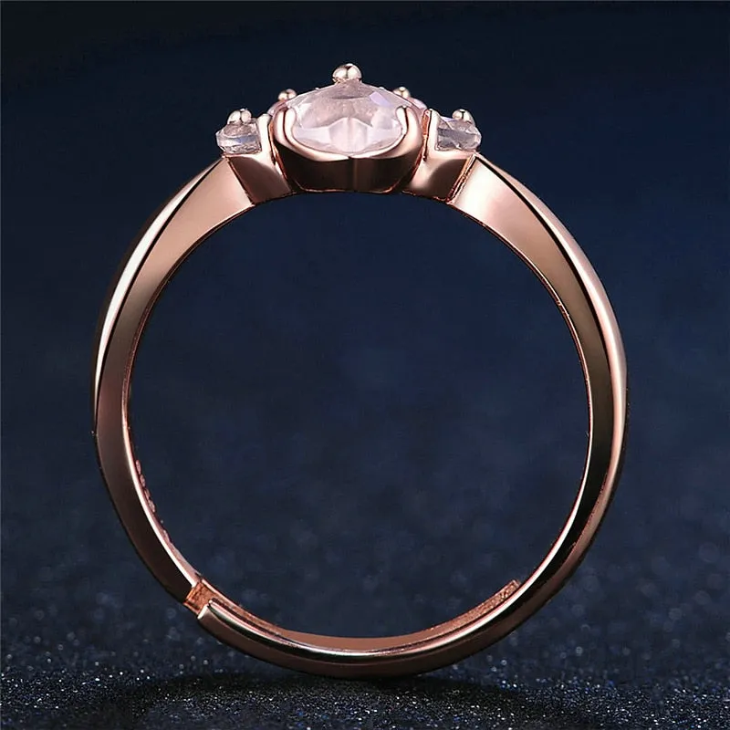 Women's Rose Gold Paw Ring w/ Resizable Band